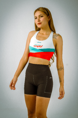 TOP RUNNING PRO BLANCO CON ROJO Y AZUL M